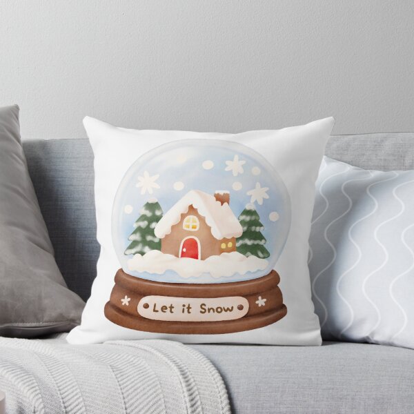 Item preview, Gingerbread House Snow Globe with Snowy Christmas Trees designed and sold by mmkn.art.