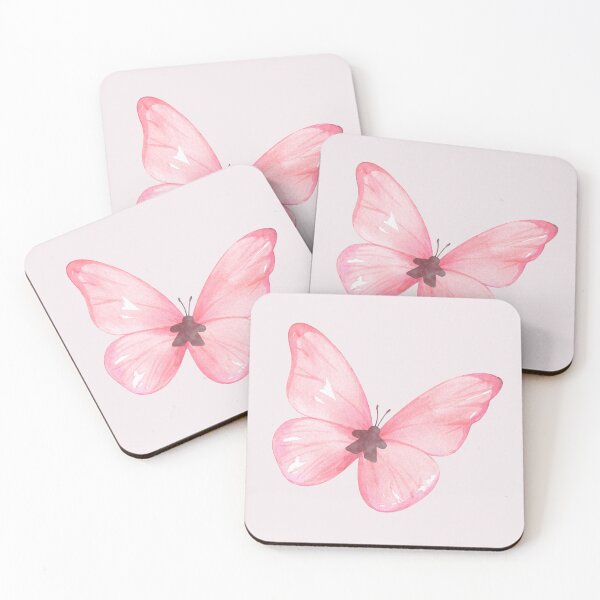 Item preview, Pretty Pink Watercolor Painting Butterfly Meeple designed and sold by TackyTime.