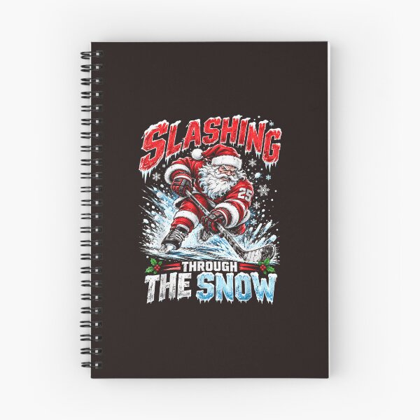 Item preview, Slashing Through The Snow Hockey Santa Christmas designed and sold by mari-kayden.