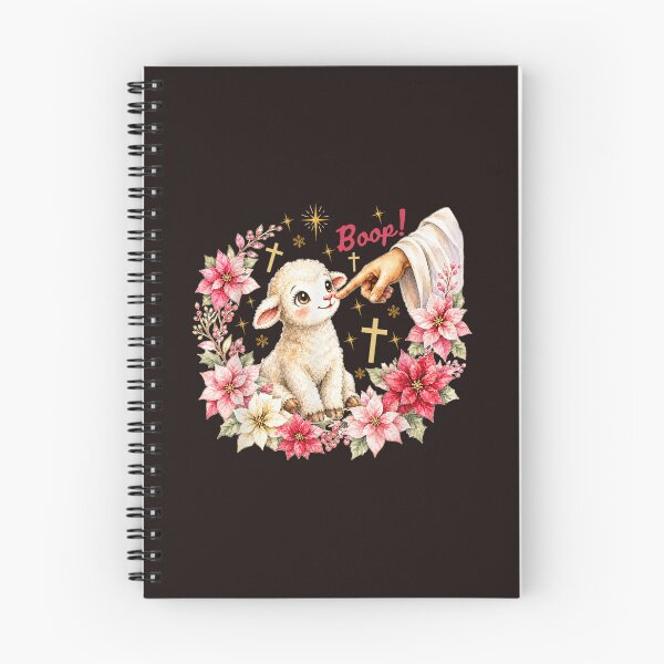Item preview, Boop Lamb Jesus Christian Christmas Poinsettia Cute Lamb designed and sold by mari-kayden.