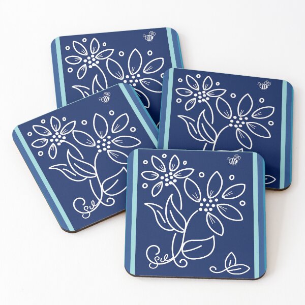 Item preview, Blue flowers- Blue flower design designed and sold by Maticebysil.