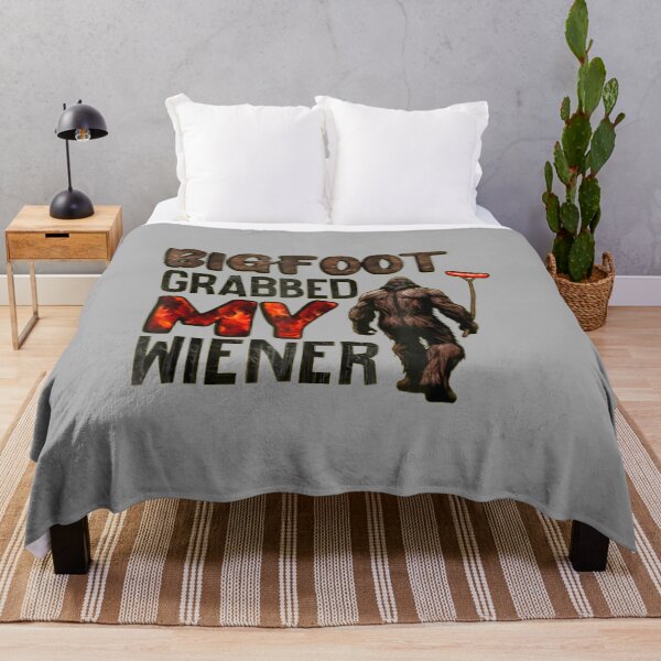Item preview, Funny Retro Bigfoot, Bigfoot Grabbed My Wiener Design designed and sold by ArleneRowe.