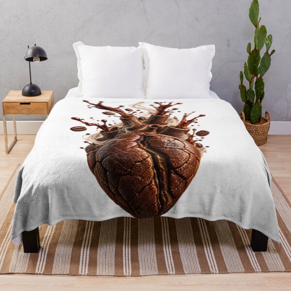 Item preview, Exploding Coffee Bean Heart – Espresso Fantasy Art designed and sold by The Happiness Market .