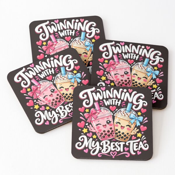 Item preview, Twinning With My Best Tea Kawaii Boba Bestie Twins Day designed and sold by mari-kayden.