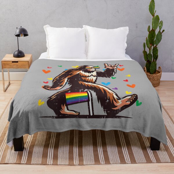 Item preview, Gay Pride Month Bigfoot Sasquatch LGBTQ Ally Rainbow Men designed and sold by ArleneRowe.