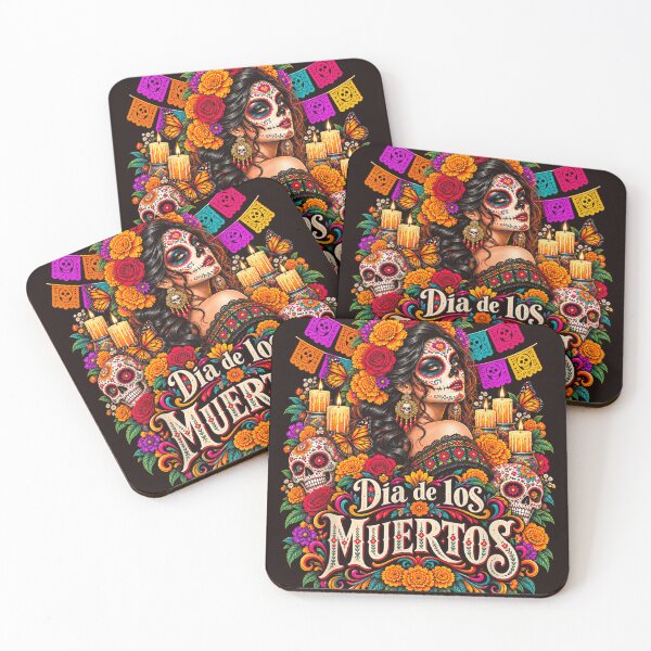 Item preview, Dia de los Muertos Sugar Skull Catrina Marigold Floral designed and sold by mari-kayden.