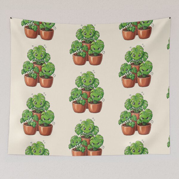 Item preview, Funny Monstera Plant Moods Trio designed and sold by Nadiename.