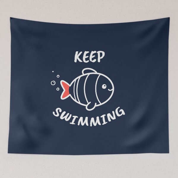 Item preview, Keep Swimming Fish – Inspirational Ocean Wonders Marine Life Design designed and sold by Sea Gem.