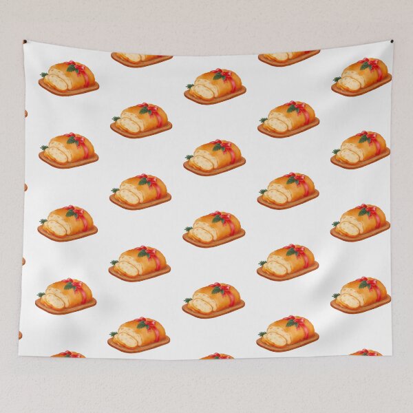 Item preview, Festive Bread Loaf with Red Ribbon and Holly designed and sold by mmkn.art.