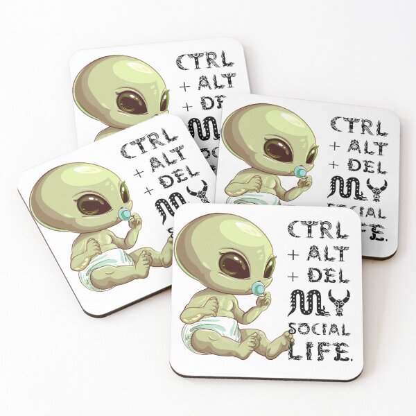 Item preview, Ctrl Alt Del My Social Life Alien Tech designed and sold by Mini Pixel Perfect Co..