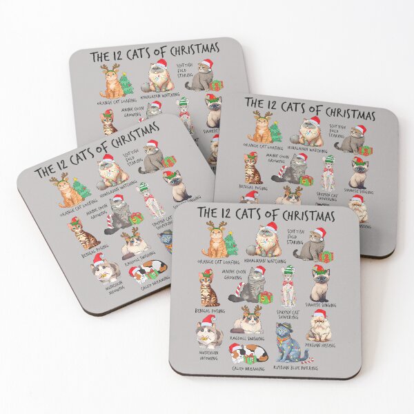 Item preview, 12 Cats of Christmas Funny Christmas Cat Lover Xmas Holiday_2 designed and sold by mjohnson9.