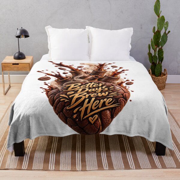 Item preview, Good Things Brew Here – Coffee Bean Heart and Espresso Smoke Art designed and sold by The Happiness Market .