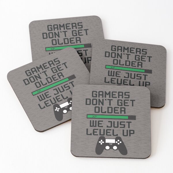 Item preview, Retro Gamers Don't Get Older Level Up designed and sold by Mini Pixel Perfect Co..