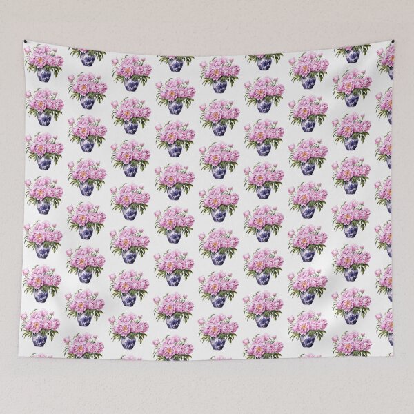 Item preview, Pink Peony Vase | Elegant Floral Aesthetic Art designed and sold by Mandayartstudio.