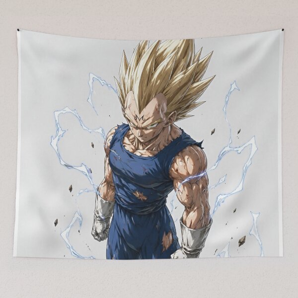 Item preview, Golden Hair Super Warrior Blue Lightning Power Fantasy Art designed and sold by Dyan4.