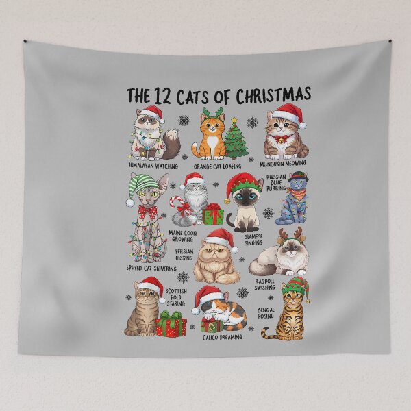 Item preview, 12 Cats of Christmas Funny Xmas Cat Lover Holiday designed and sold by mjohnson9.