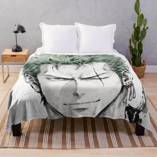 Item preview, Zoro | Monochrome Scarred Swordsman Ink Portrait Dark Japanese Warrior Art designed and sold by Dyan4.