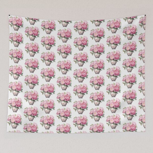 Item preview, Pink Peony Vase | Elegant Floral Aesthetic Art designed and sold by Mandayartstudio.
