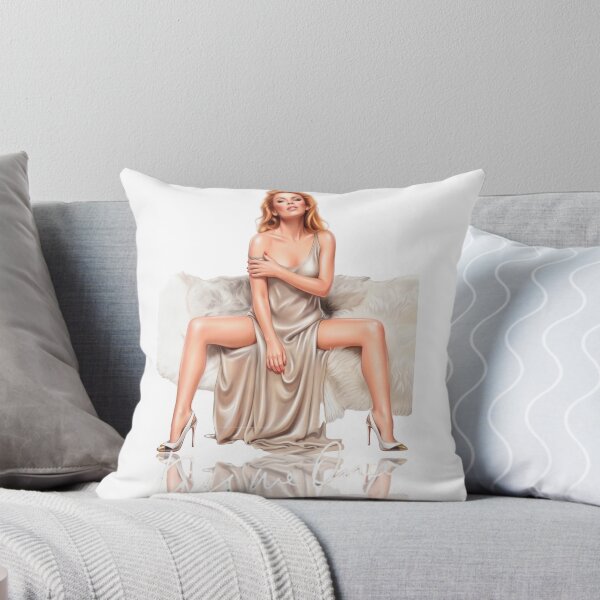 Item preview, Kylie Minogue Silk Slip Dress Glamour Pop Diva Seated Reflection Graphic designed and sold by RahniNM.