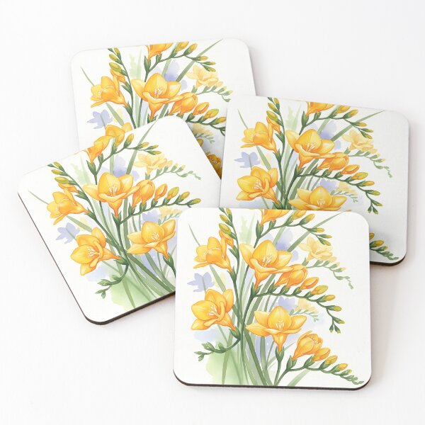 Item preview, Golden Freesia Stems with Soft Lilac Wash designed and sold by VelloomStore.