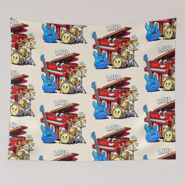 Item preview, Loud Harmonies Pop Art Instrument Trio designed and sold by Nadiename.
