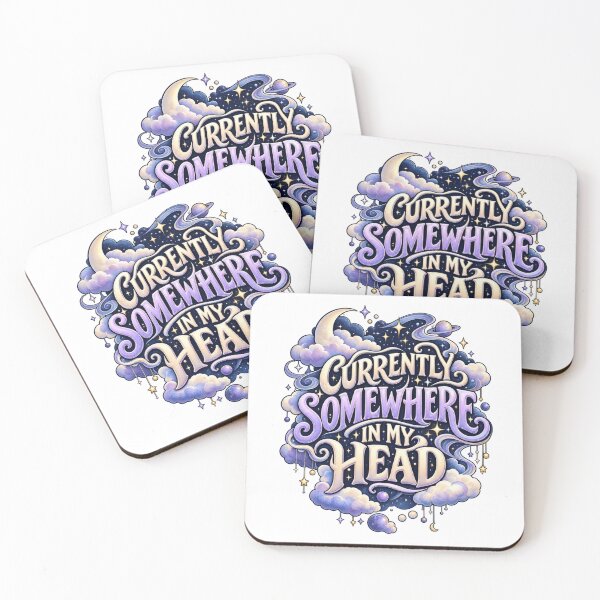 Item preview, Currently Somewhere in My Head – Dreamy Introvert Typography designed and sold by okay 2 look .