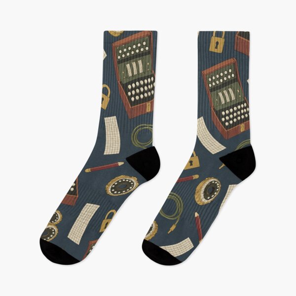 Item preview, Enigma Machine Pattern | Wartime Cipher Machines, Rotor Discs, Patch Cables and Padlocks on Slate designed and sold by NominalSystems.