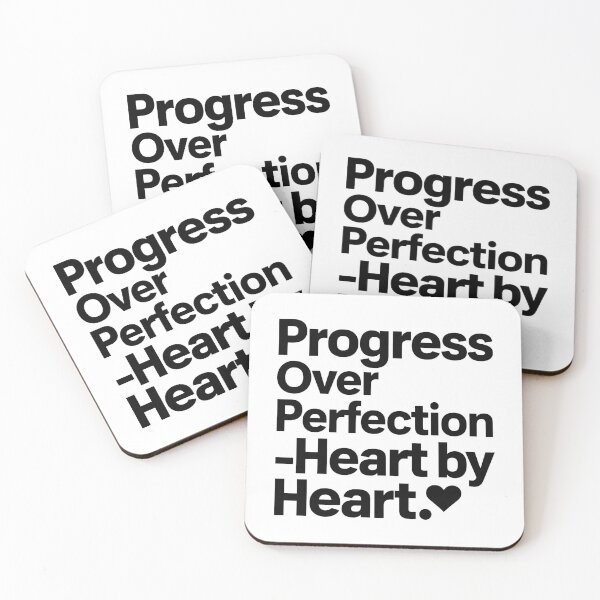 Item preview, Progress Over Perfection – Heart by Heart | Cardiac Rehab Nurse Design designed and sold by CuteDesignables.