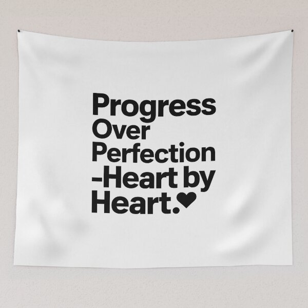 Item preview, Progress Over Perfection – Heart by Heart | Cardiac Rehab Nurse Design designed and sold by CuteDesignables.