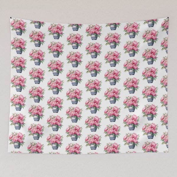 Item preview, Pink Peony Vase | Elegant Floral Aesthetic Art designed and sold by Mandayartstudio.