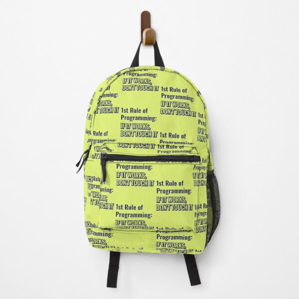 Item preview, First Rule Of Programming If It Works Dont Touch It designed and sold by Mini Pixel Perfect Co..
