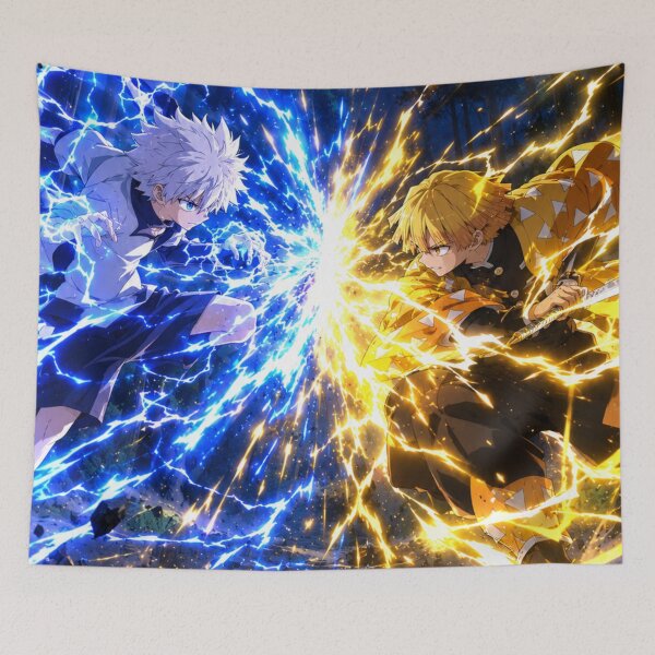 Item preview, Killua Vs Zenitsu designed and sold by jinwooo.