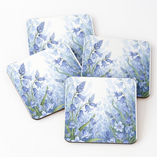 Item preview, Bluebell Flowers Rising into a Misty White Sky designed and sold by VelloomStore.
