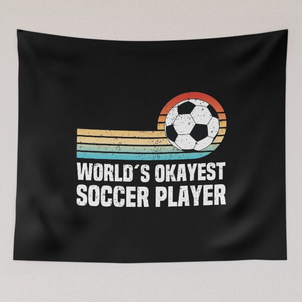 Item preview, World's Okayest Soccer Player – Retro Vintage Sunset Soccer Ball designed and sold by Dmetalx Art Apparel.