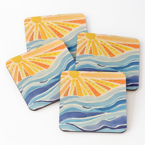 Item preview, watercolor sunny day at sea designed and sold by artist-wanna-be.