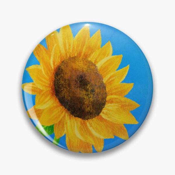 Item preview, Bright Yellow Sunflower Against a Blue Background designed and sold by tammist.