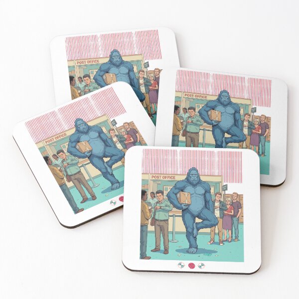 Item preview, Bigfoot Mall Escalator Forward Fold - Funny Standing Fold Yoga Art designed and sold by Whimsy Trail Co.