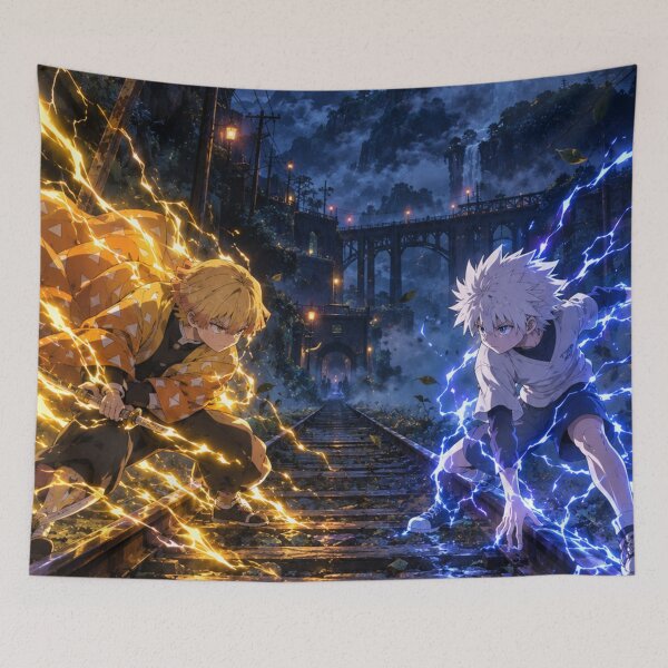 Item preview, Killua Vs Zenitsu designed and sold by jinwooo.