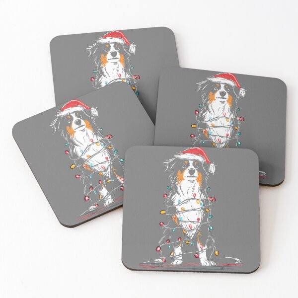 Item preview, Australian Shepherd Christmas Graphics Dog Lights Aussie designed and sold by KristineLi.
