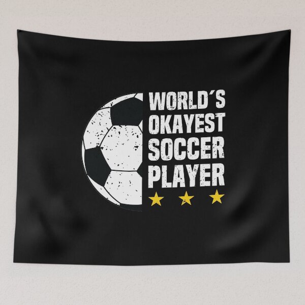Item preview, World's Okayest Soccer Player - Funny Vintage Soccer Ball & Golden Stars designed and sold by Dmetalx Art Apparel.