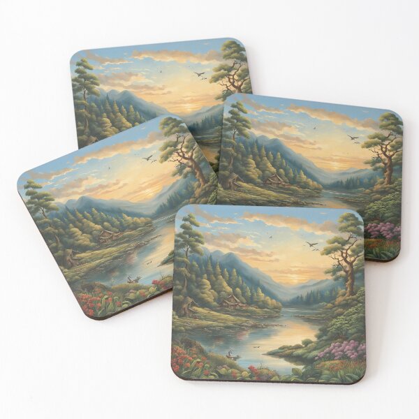 Item preview, Peaceful Mountain Valley – Scenic Nature Landscape designed and sold by ZrnzoDesign.