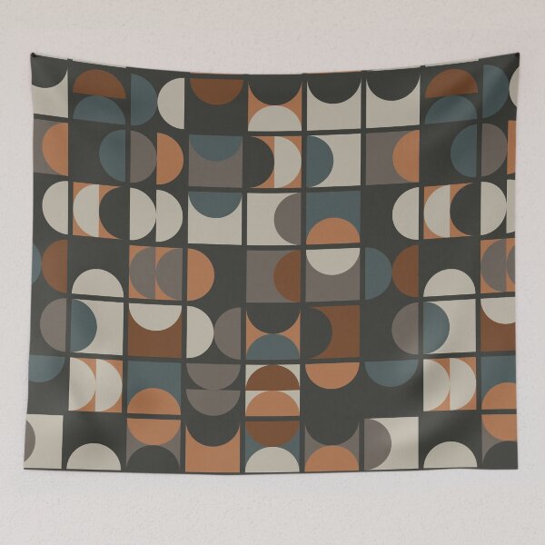 Item preview, Mid Century Modern Geometric in Cozy Colors designed and sold by Kelly Dietrich Mandalas & Colorful Patterns.