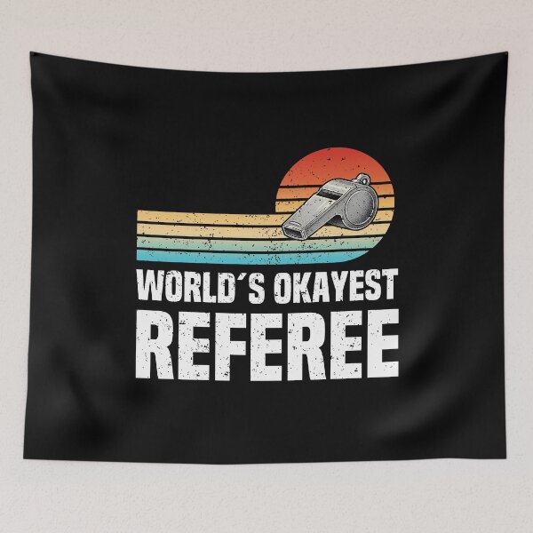Item preview, World's Okayest Referee – Vintage Retro Sunset Whistle Sports Design designed and sold by Dmetalx Art Apparel.