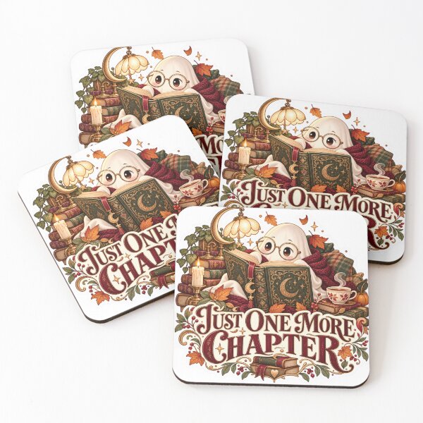Item preview, Just One More Chapter – Cozy Ghost Book Lover Sticker designed and sold by CoquetteLunaCo.