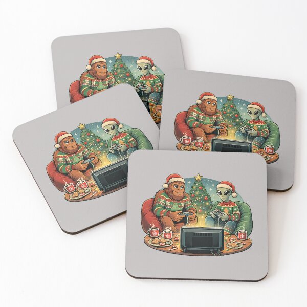 Item preview, Alien Christmas Bigfoot Festive Gamer Cozy Holiday Design designed and sold by mjohnson9.