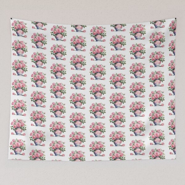 Item preview, Pink Rose Vase | Elegant Floral Aesthetic Art designed and sold by Mandayartstudio.