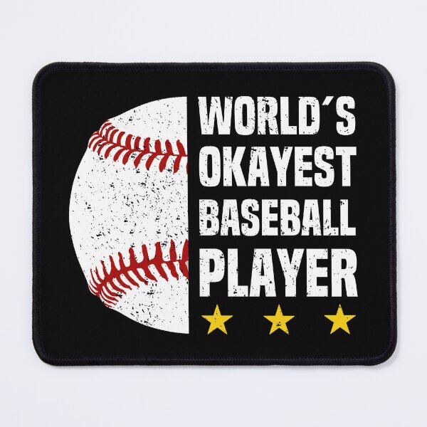 Item preview, World's Okayest Baseball Player – Funny Vintage Baseball designed and sold by Dmetalx Art Apparel.