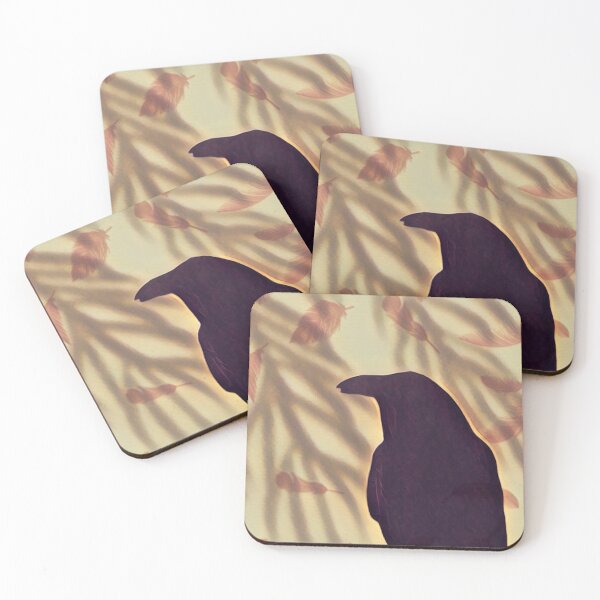 Item preview, Raven Study with Falling Feathers  designed and sold by oh-bi-me.