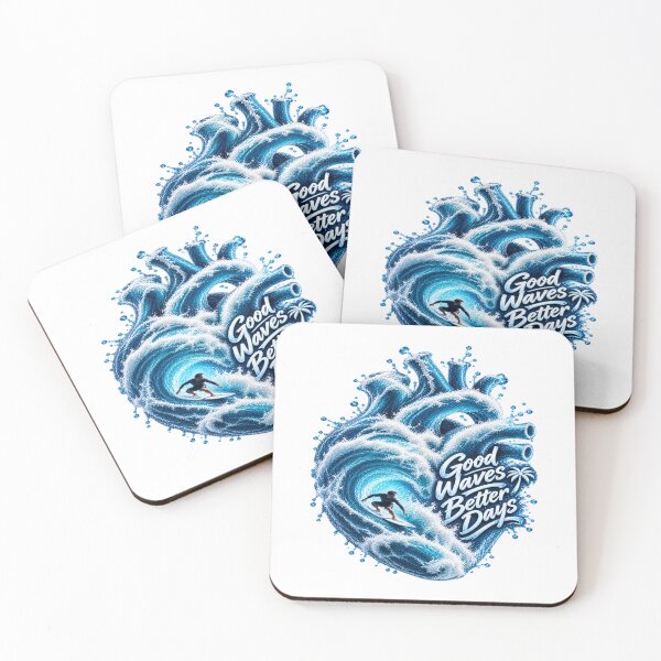 Item preview, Surf More Worry Less – Ocean Wave Heart Surfer Art designed and sold by The Happiness Market .