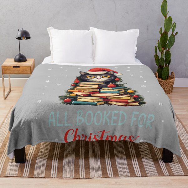 Item preview, All Booked For Christmas Black Cat Santa Christmas Book Tree designed and sold by mjohnson9.